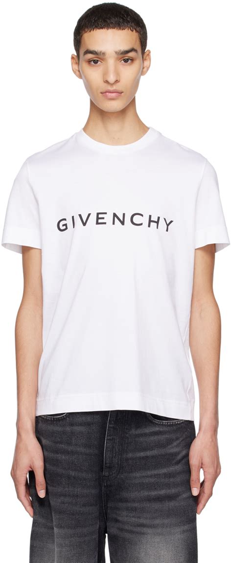 givenchy plain white t shirt|Givenchy signature t shirt.